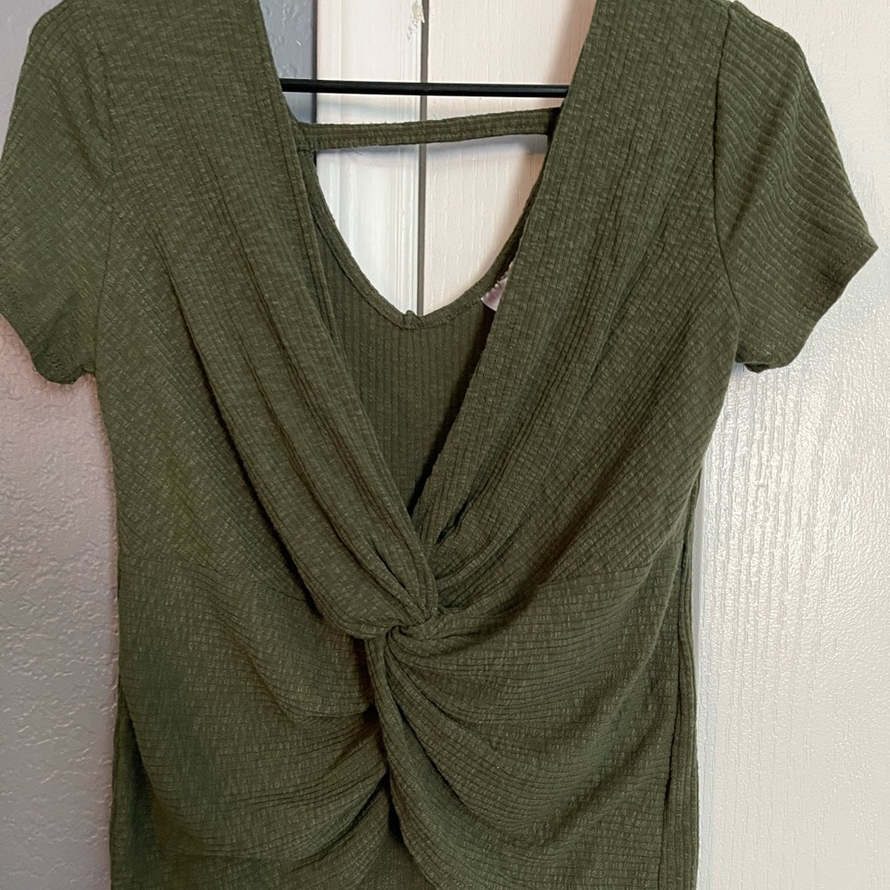 Olive Green Crop Top